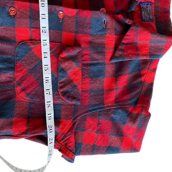 Pendleton 100% Virgin Wool Plaid Shirt Mens M Outdoor Camping Chores Hiking‎ - Picture 6 of 11